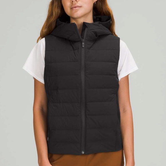 Lululemon Down & Around Vest Black Women's Size 2 Lightweight Goose Down W4BRAS - Picture 1 of 6